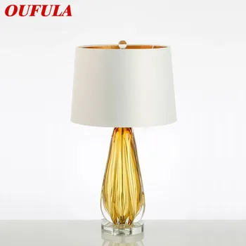 Настольная лампа OUFULA Nordic Glaze, современное искусство, Гостиная, Спальня, кабинет, Отель, Светодиодная Индивидуальность, Оригинальность, Настольная лампа