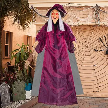 Подвесная анимированная говорящая ведьма на Хэллоуин Высотой 178 см для украшения помещений