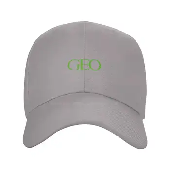 GEO Logo Печатный Графический Логотип бренда Высококачественная Джинсовая кепка Вязаная шапка Бейсболка