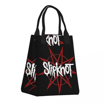 Ланч-бокс Heavy Metal Rock Band Slipknots Для женщин Многофункциональный термоохладитель Сумка для ланча с пищевой изоляцией Портативные сумки для пикника