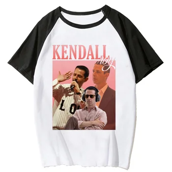 Женские футболки Kendall Roy с японскими комиксами, дизайнерская одежда для девочек