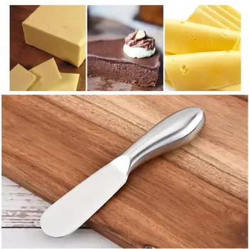 Нож для масла Нож для масла из нержавеющей стали с отверстием для сыра, десерта, джема, крема Посуда Кухонные Инструменты Ножи для намазывания масла