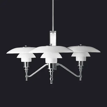 Люстры датского дизайна, роскошное освещение для гостиной, спальни, подвесной светильник Nordic PH3 из белого стекла, светодиодный потолочный светильник