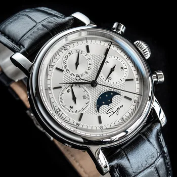 Механические часы Moon Machine, модные элегантные высококачественные мужские часы с ручным механизмом, стильные и универсальные мужские часы