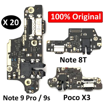 20шт, Оригинал Для Xiaomi Redmi Note 9s 9 8 Pro Poco X3 Pro USB Зарядное Устройство Док-разъем Порт Зарядки Гибкий кабель Микрофона