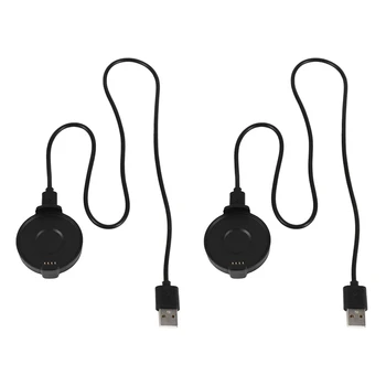2X зарядных устройства для смарт-часов для Ticwatch Pro USB Кабель для передачи данных и зарядки док-станции Зарядное устройство для часов с магнитным всасывающим кабелем длиной 1 м