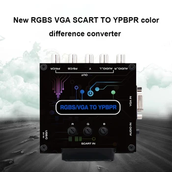 Компонентный преобразователь RGBS VGA SCART в YPBPR с регулируемой яркостью цвета