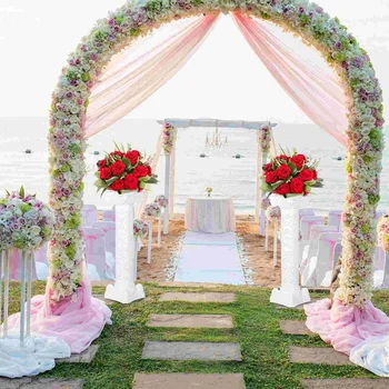Цветочный горшок с римской колонной, Изящные винтажные пластиковые свадебные цветочные горшки, подставка для цветов в европейском стиле в стиле ретро, уличная урна для свадеб