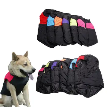 Зимняя одежда для домашних собак, щенков, жилет на молнии, футболка, одежда с пряжкой, повседневное пальто