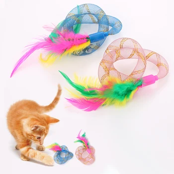 Струнная трубка для игрушек для домашних кошек с пружинными эластичными игрушками для домашних животных