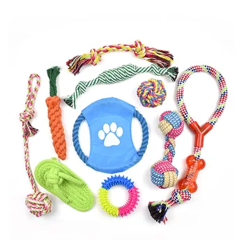 Набор игрушек из хлопчатобумажной веревки для домашних животных Ручной работы, скрежещущая зубами собака, Производитель игрушек из хлопчатобумажной веревки Оптом и на месте
