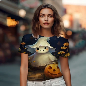Летняя новая женская футболка с 3D-принтом 
