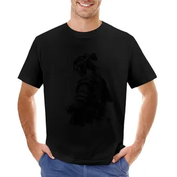 Японская черно-белая футболка samurai, рубашка с животным принтом для мальчиков, мужские футболки для больших и высоких мужчин