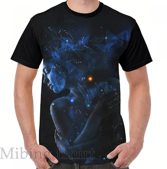 Мужская футболка с забавным принтом, женские топы, футболка с изображением Андромеды 5, футболка с круглым вырезом и коротким рукавом, Повседневные футболки