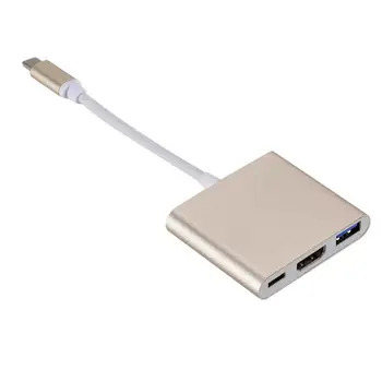 Для Macbook HDMI-совместимый Кабель-адаптер Для Передачи данных Портативный Hd-Адаптер Компьютерные Аксессуары 10 Гбит/с Многопортовый адаптер Usb-c