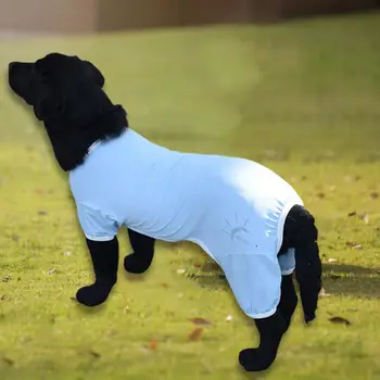 Мягкая пижама для собак Комбинезон Быстросохнущая Эластичная Летняя Одежда для защиты домашних животных от ультрафиолета Солнцезащитный крем Для домашних животных Удобная одежда