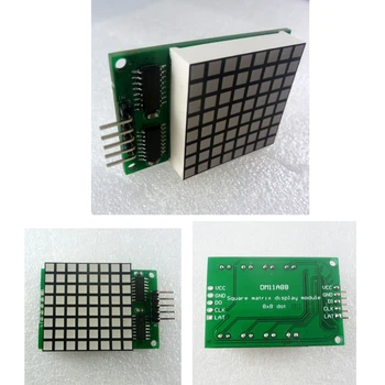 10X DM11A88 8x8 Квадратный Матричный Красный Светодиодный Дисплей точечный Модуль 74hc595 Привод для Arduino для UNO PRO MEGA2560 из-за raspberry pi