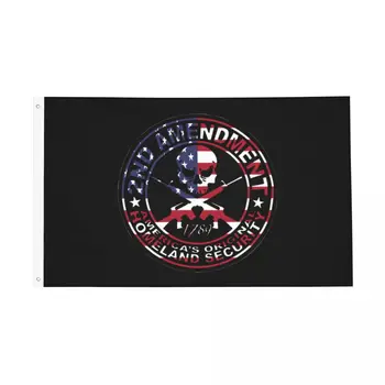 Флаг 2-й поправки, наружный баннер, Полиэстер, Флаг США, Украшение в виде черепа, Двухсторонние флаги 2x3 3x5 4x6 5x8 футов