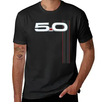 Новая футболка 5.0 V8 GT Mustang racing stripes S550, одежда для хиппи, мужские футболки