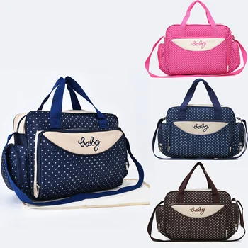 Модная многофункциональная сумка для мамы большой емкости, портативная сумка для мамы и ребенка, сумка для подгузников ручной работы
