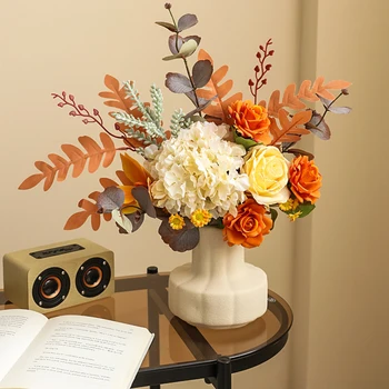 Yannew Букеты искусственных осенних цветов для осеннего украшения Свадебные Букеты для домашних столов Центральные элементы осеннего декора для вечеринок в помещении