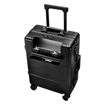Металлический чемодан из алюминиево-магниевого сплава прочный, с передним отверстием для фотосъемки и деловых поездок