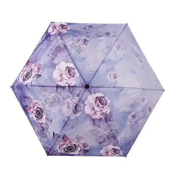 Компактный зонт Персональные зонты Легкий ручной зонт с 6 ребрами жесткости от дождя для кемпинга пляжа походов на открытом воздухе
