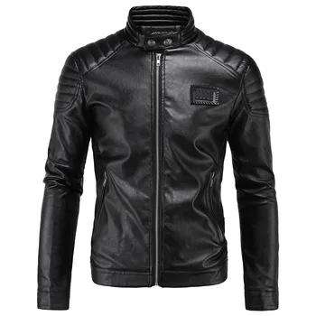 2023 Мужская Новая Куртка Jacketjacket Мотоциклетная Кожаная Мужская, Брендовая Верхняя одежда Качественное пальто Jaqueta De Couro Masculina Mens Jacke