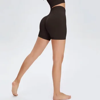 Штаны для йоги, состоящие из трех частей, бесшовные брюки с высокой талией, подтягивающие бедра, персиковые бедра, Летняя одежда для бега, штаны для фитнеса, спортивные шорты