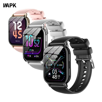 Смарт-часы с голосовым вызовом Wapik P5S с диагональю 1,85 дюйма, отслеживающие состояние здоровья, спортивные смарт-уведомления, совместимые с телефонами IOS и Android