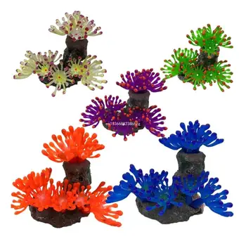 TPR Украшение Аквариумов с коралловыми рыбками Ландшафтный дизайн Coralreef VibrantOrnament Dropship
