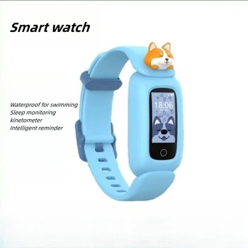 Детский мультяшный умный браслет, силиконовый водонепроницаемый браслет для мониторинга сердечного ритма, физических упражнений, Электронные часы