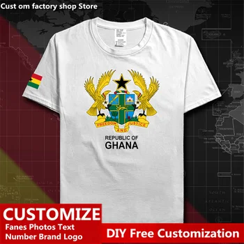 Республика Гана Футболка в стиле кантри Ганы, изготовленная на заказ фанатами джерси, Имя, номер, логотип, Хай-стрит, модная свободная повседневная футболка