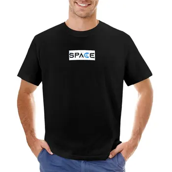 Футболка Space blue2, винтажная одежда, однотонные футболки для мужчин