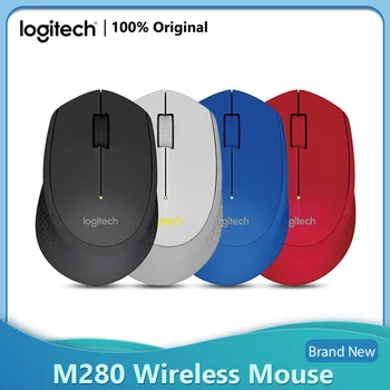 Logitech M280 Беспроводная оптическая мышь 2,4 ГГц, Приемник с 3 кнопками, беспроводные мыши для ПК, офиса, дома