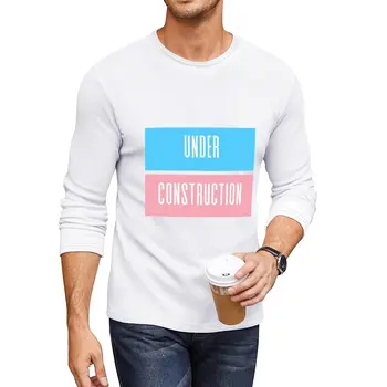 Новая длинная футболка Trans - Under Construction, одежда для хиппи, графические футболки, дизайнерские футболки для мужчин