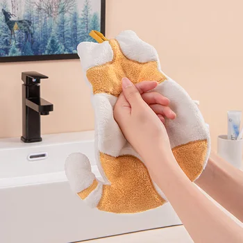 Полотенце, высокоэффективное полотенце для чистки посуды, Кухонные инструменты, Суперабсорбирующее полотенце для рук с милым котом, бытовое кухонное полотенце из микрофибры