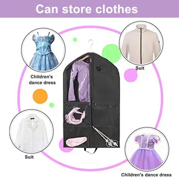 Полезная сумка для одежды, 3 прозрачных кармана на молнии, сумка для хранения, легкая детская танцевальная юбка, сумка для одежды, магазин одежды