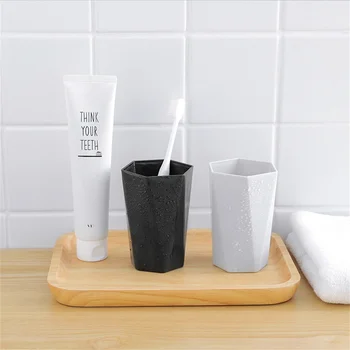 Стакан для ванной, чашка для щетки для мытья, дорожные туалетные принадлежности, чашка для зубной щетки, Пластиковая противоскользящая для пары влюбленных, Семейные аксессуары для ванной комнаты Стакан для ванной, чашка для щетки для мытья, дорожные туалетные принадлежности, чашка для зубной щетки, Пластиковая противоскользящая для пары влюбленных, Семейные аксессуары для ванной комнаты 1