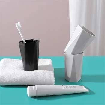 Стакан для ванной, чашка для щетки для мытья, дорожные туалетные принадлежности, чашка для зубной щетки, Пластиковая противоскользящая для пары влюбленных, Семейные аксессуары для ванной комнаты Стакан для ванной, чашка для щетки для мытья, дорожные туалетные принадлежности, чашка для зубной щетки, Пластиковая противоскользящая для пары влюбленных, Семейные аксессуары для ванной комнаты 2