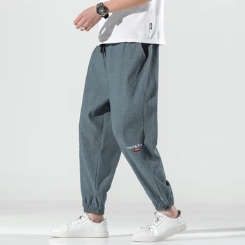 Мужские спортивные брюки High Street 2023, осенние новые модные повседневные брюки, мужские свободные брюки с принтом, Джоггеры для бега трусцой, уличная одежда