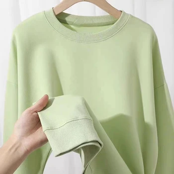 Весенне-осенняя новая женская футболка с длинным рукавом, женский пуловер с круглым вырезом, женский свитер, женские топы большого размера, M-5XL