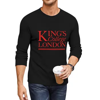 Новая длинная футболка King's College London, черная футболка, мужские тренировочные рубашки