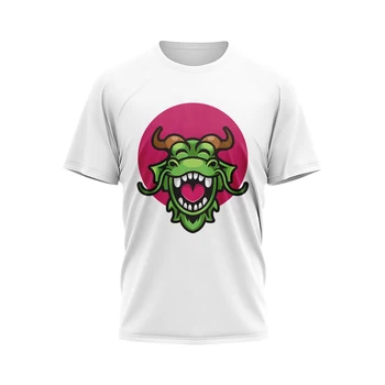 Модный тренд 2023 года, мужская футболка с принтом дракона, свободные топы с круглым вырезом, Дышащая Удобная летняя одежда большого размера