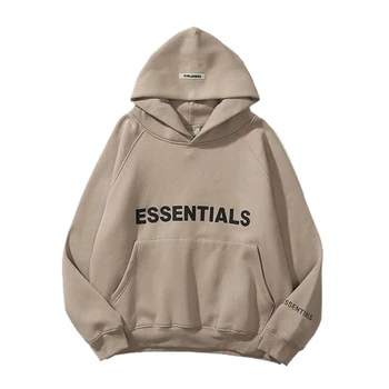 Essentials - Толстовка с 3D резиновым логотипом, высокое качество, хип-хоп, свободный крой, унисекс, оверсайз, модный бренд, толстовка