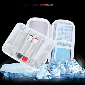 Термоизоляционная сумка-холодильник для инсулина Портативный Охлаждаемый Изолированный Лекарственный Диабетический Инсулин Дорожный кейс Коробка-холодильник Фольга Мешок для льда