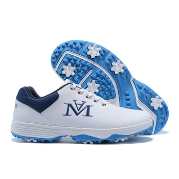 2023 Новый тренд, мужская спортивная обувь для гольфа, Нескользящая Кожаная обувь для гольфа для мужчин-гольфистов