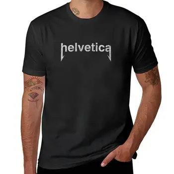 Винтажная футболка Helvetica в стиле хэви-метал, быстросохнущая футболка, футболка нового выпуска, мужская футболка