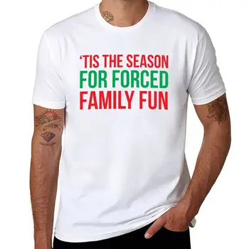 Новинка сезона футболок Forced Family Fun, летний топ, футболки больших размеров, летние топы, мужские футболки