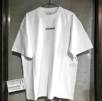 Женские мужские футболки с наклейками Vetements 1: 1, высококачественные хлопковые футболки большого размера, футболка y2k